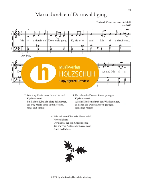 Maria durch ein Dornwald ging